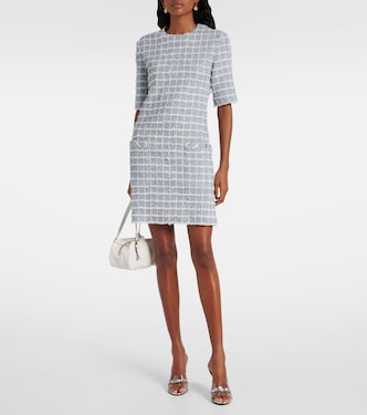 Abito corto in tweed di misto cotone | Versace