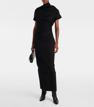 Draped wool maxi dress | Entire Studios