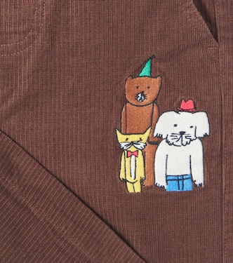 Pantaloni Animal Friends in velluto a coste di cotone | Jellymallow