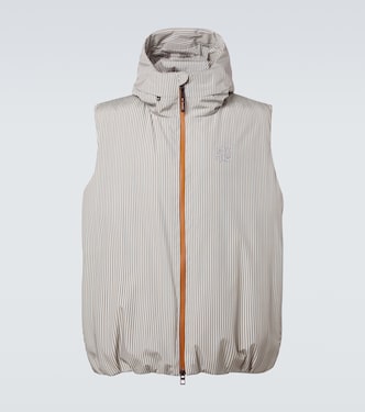 x On striped technical puffer vest | Loewe
