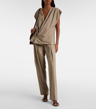 Dugan wool-blend tapered pants | Khaite