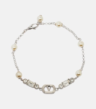 VLogo embellished chain bracelet | Valentino