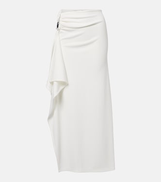 Ribbed-knit draped maxi skirt | Christopher Esber