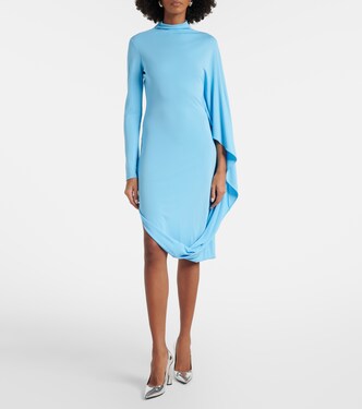 Draped jersey midi dress | Stella McCartney
