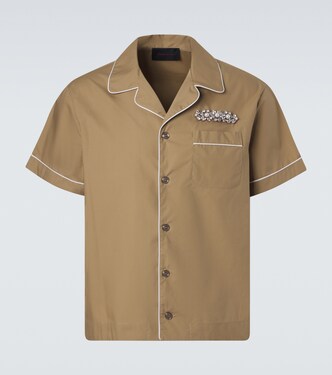 Embellished cotton bowling shirt | Simone Rocha