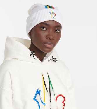 Logo striped wool beanie | Moncler Grenoble