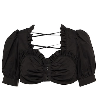 Cropped-Top aus Baumwolle | Noir Kei Ninomiya