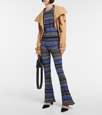 Striped cotton-blend knit tank top | Acne Studios