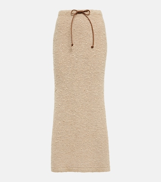 High-rise silk midi skirt | Prada