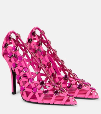 Verzierte Pumps Grid aus Veloursleder | The Attico