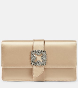 Capri embellished satin clutch | Manolo Blahnik