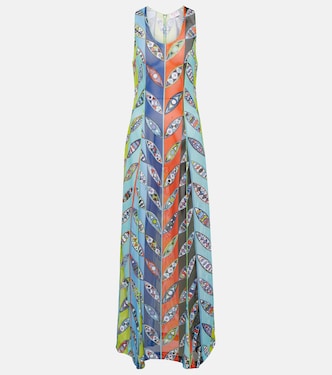 Vestido largo Girandole de malla | Pucci