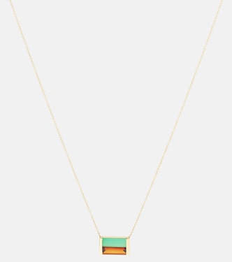 Bi Maxi 9kt gold necklace with chrysoprase and citrine | Aliita