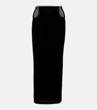 Falda midi de jersey con abertura | Dion Lee