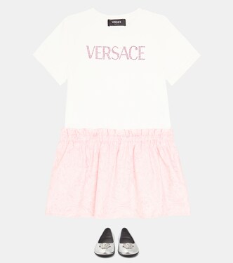 Kleid aus einem Baumwollgemisch | Versace Kids