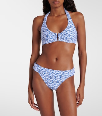 Sardinia printed halterneck bikini top | Heidi Klein