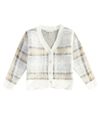 Cardigan à carreaux | Monnalisa