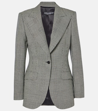 Prince of Wales check virgin wool blazer | Dolce&Gabbana