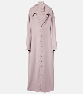 Turtleneck mesh-trimmed shirt dress | Y/Project