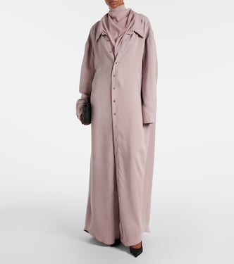 Turtleneck mesh-trimmed shirt dress | Y/Project