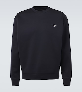 Cotton-blend jersey sweatshirt | Prada