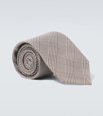 Cravatta in seta a quadri | Saint Laurent