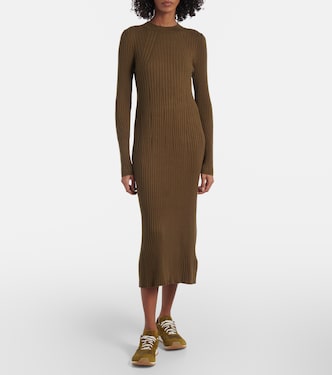 Vestido midi acanalado Axel | Varley