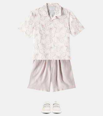 Bermuda in misto lino | Brunello Cucinelli Kids
