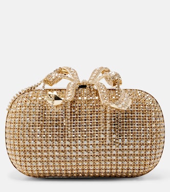 Bow-detail chainmail clutch | Self-Portrait
