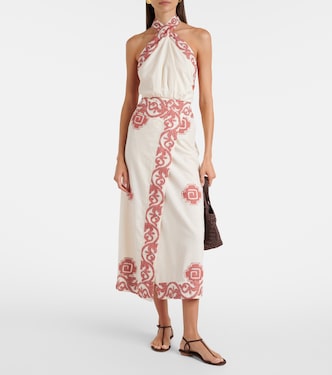 Vestido midi de algodón estampado | Johanna Ortiz