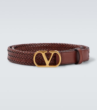 VLogo braided leather belt | Valentino Garavani