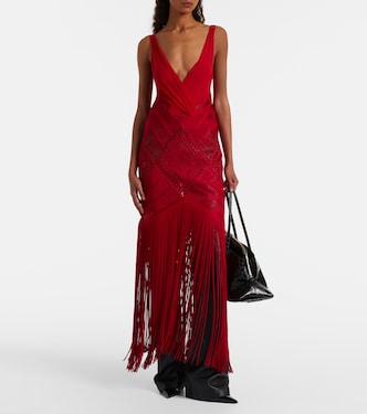 Soutache embroidered tulle cocktail dress | The Attico