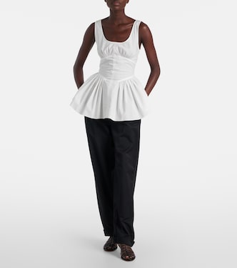 White Label Bader cotton-blend poplin top | Proenza Schouler