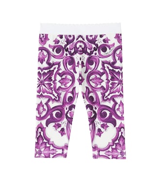 Baby Bedruckte Leggings Majolica | Dolce&Gabbana Kids