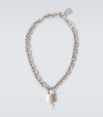Faux pearl-embellished chain necklace | Simone Rocha
