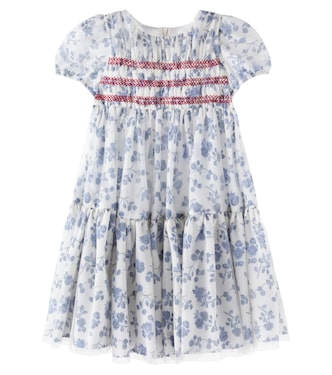 Besticktes Kleid aus Mesh | Monnalisa
