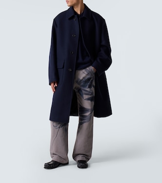 Abrigo de sarga en mezcla de lana | Dries Van Noten