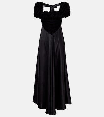 Velvet and silk satin maxi dress | Rodarte