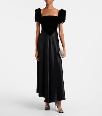 Velvet and silk satin maxi dress | Rodarte