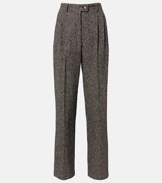 Pantalon ample Virgil en tweed de soie, laine et coton | The Row