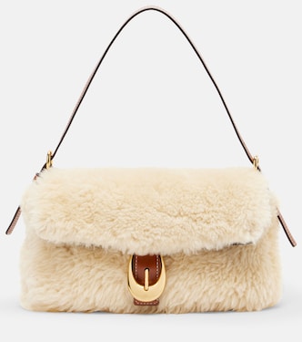 Harlow shearling shoulder bag | Staud
