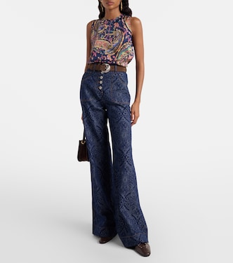 Semi-sheer jacquard blouse | Etro