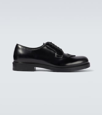 Brushed leather Derby shoes | Prada