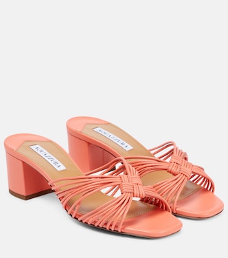 Pantoletten Club aus Leder | Aquazzura