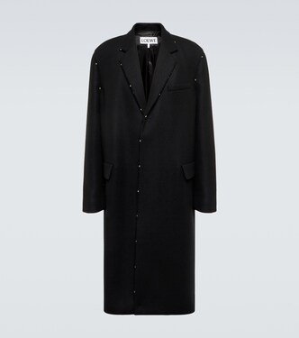Embroidered wool overcoat | Loewe
