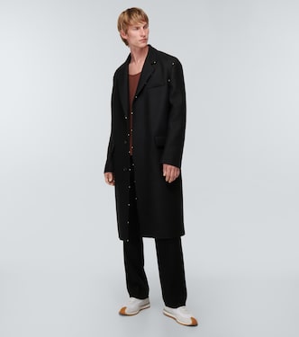 Embroidered wool overcoat | Loewe