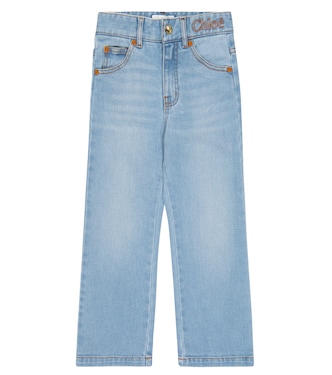 Embroidered straight-leg jeans | Chloé Kids
