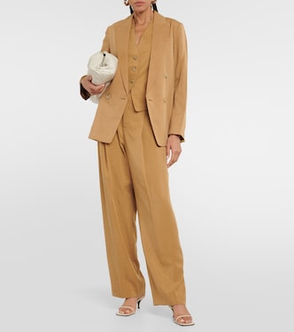 Pantalon plissé ample à taille basse | Vince