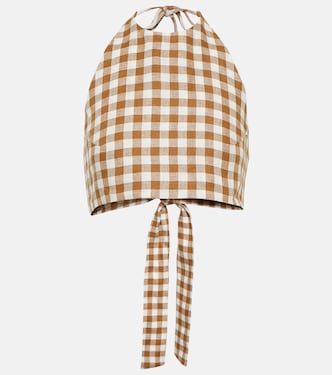 Top cropped Marseille a quadri | Asceno