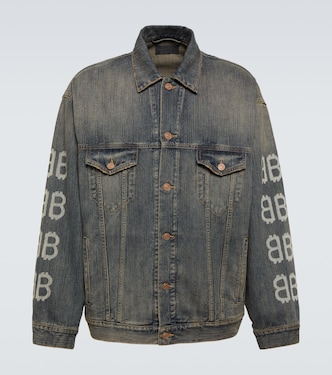 Giacca di jeans Crypto con stampa | Balenciaga